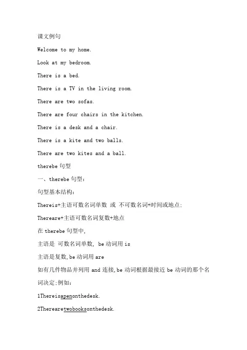 小学Therebe句型讲解及练习