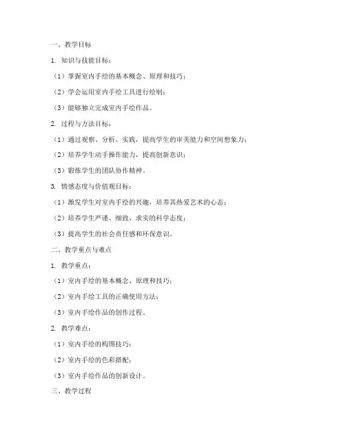 室内手绘教案模板范文