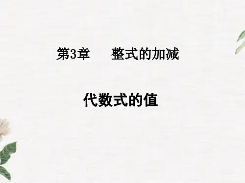 代数式的值PPT课件(华师大版)