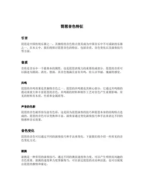 琵琶音色特征