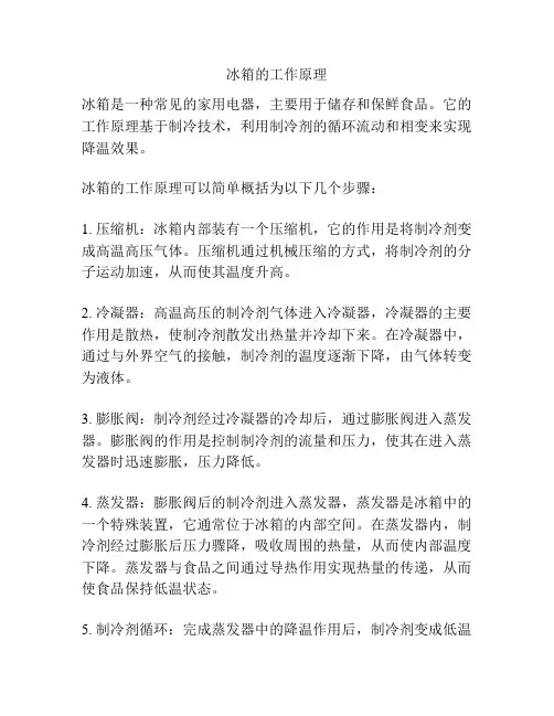 冰箱的工作原理
