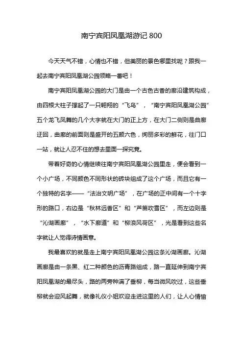 南宁宾阳凤凰湖游记800
