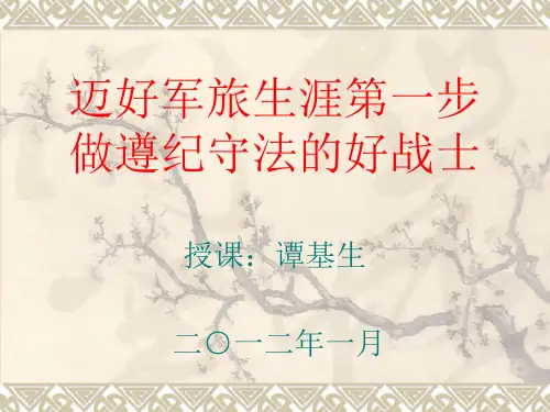 做遵纪守法的好战士