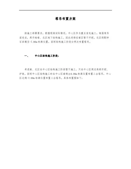 塔吊布置方案