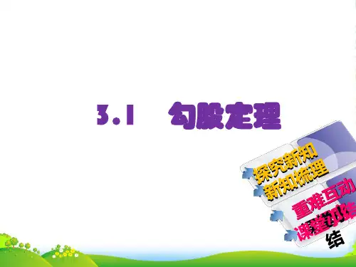 苏教版八年级数学上册《勾股定理》课件(共16张PPT)