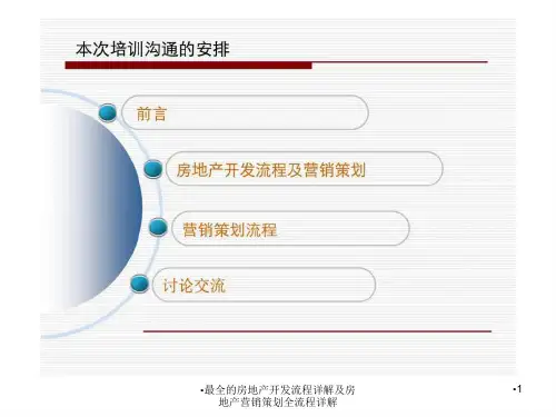最全的房地产开发流程详解及房地产营销策划全流程详解课件