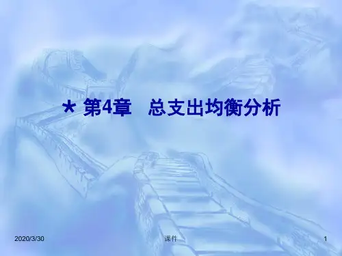 复旦大学宏观经济学课件--第4章总支出均衡分析