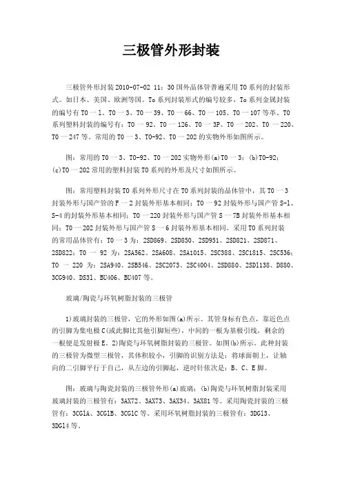三极管外形封装