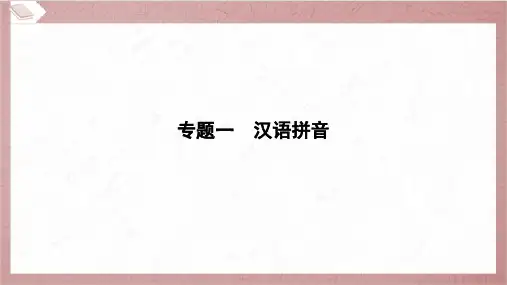 2024年小升初语文总复习专题一汉语拼音(二)拼读方法与整体认读音节