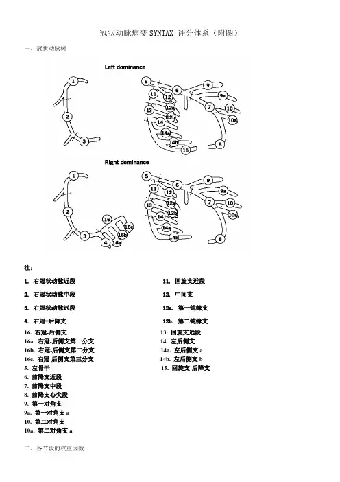 冠脉病变SYNTAX评分,值得收藏(附图)