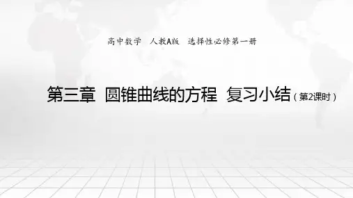 圆锥曲线的方程复习小结第2课时课件2024-2025学年高二上数学人教A版(2019)选择性必修一