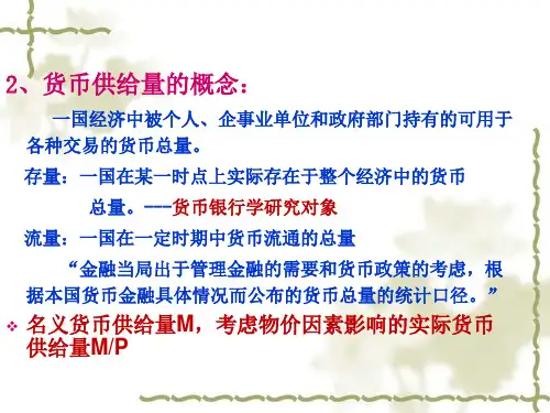 货币银行学第六章货币供给