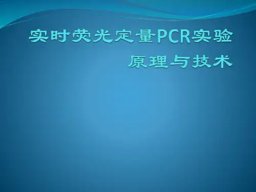 实时荧光定量PCR实验原理与技术  ppt课件