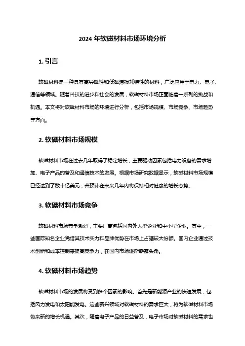 2024年软磁材料市场环境分析