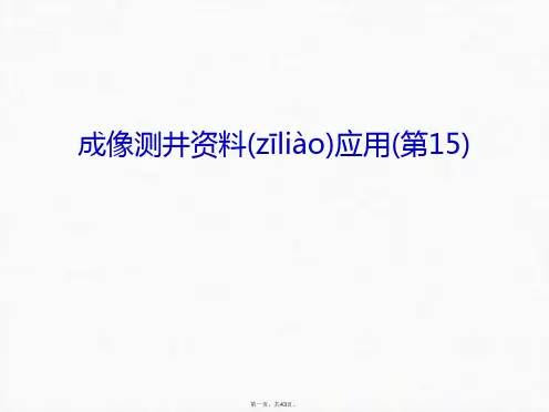 最新成像测井资料应用(第15)讲课教案精品课件