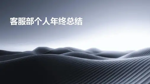 客服部个人年终总结PPT