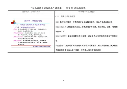 (OA自动化)制造系统自动化技术课教案