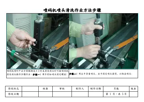 喷码机喷头清洗作业方法步骤
