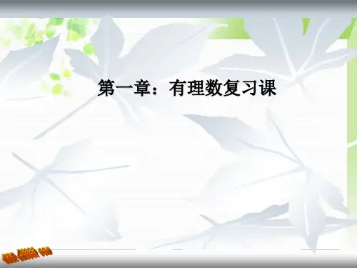 七年级上第一章有理数复习课课件ppt