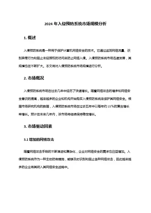 2024年入侵预防系统市场规模分析