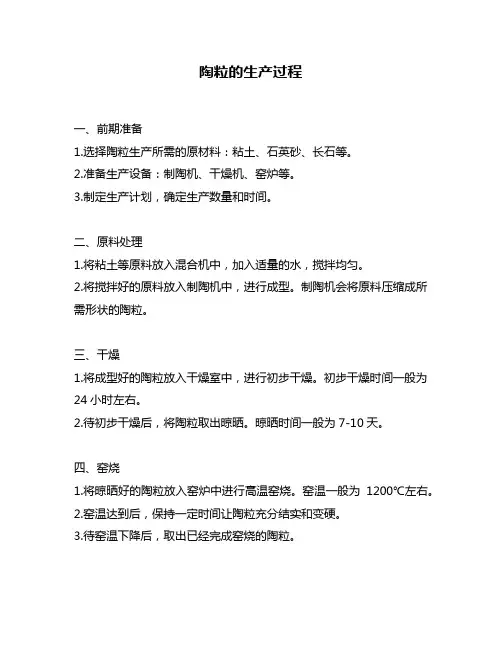 陶粒的生产过程