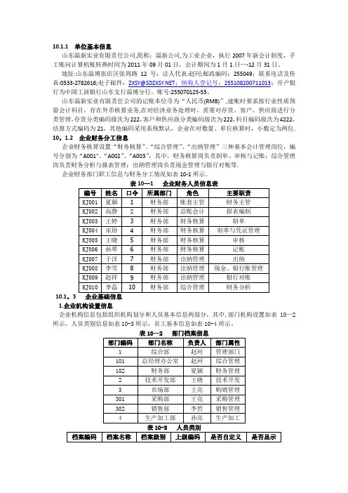 会计电算化案例