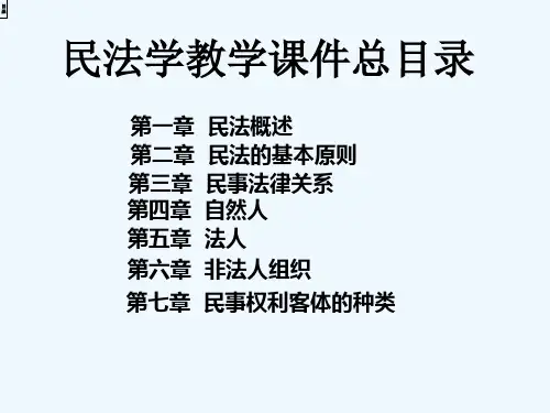 民法学课件完整版 PPT