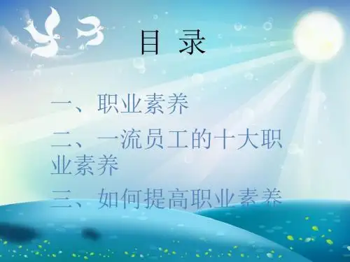 大学生职业素养课件