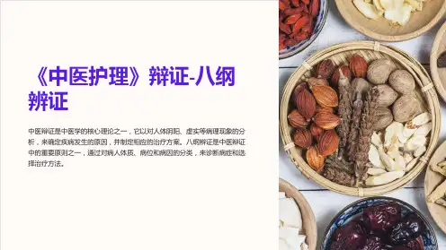 《中医护理》辩证-八纲辨证