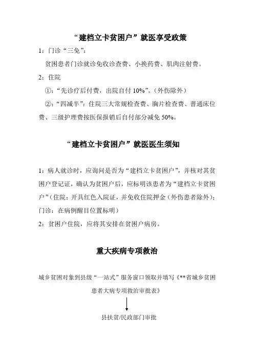 健康扶贫相关政策