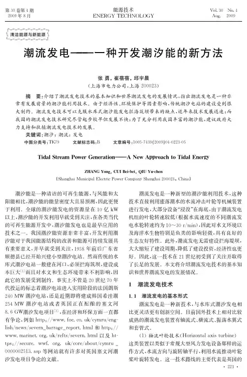 潮流发电