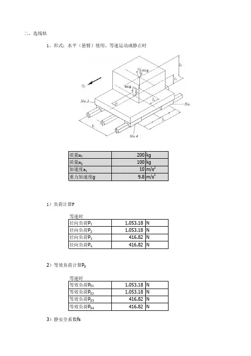 直线导轨选型