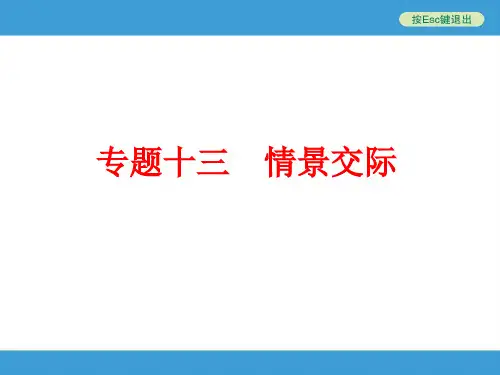 2017年外研版中考英语语法情景交际专题复习精选教学PPT