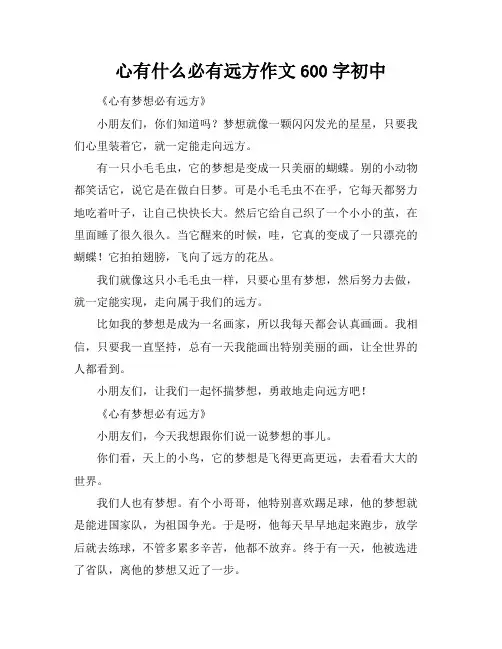心有什么必有远方作文600字初中