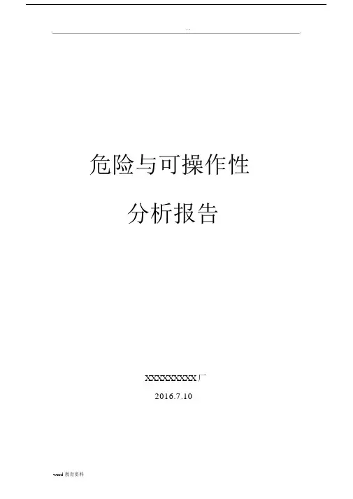危险与可操作性分析实施报告.docx