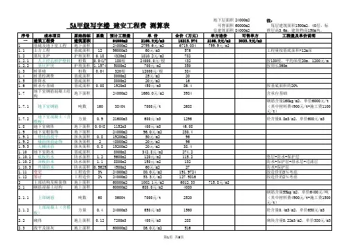 5a写字楼成本测算213