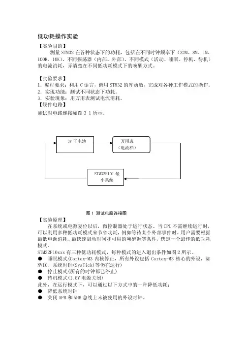 stm32功耗测试学习笔记