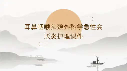 耳鼻咽喉头颈外科学急性会厌炎护理课件