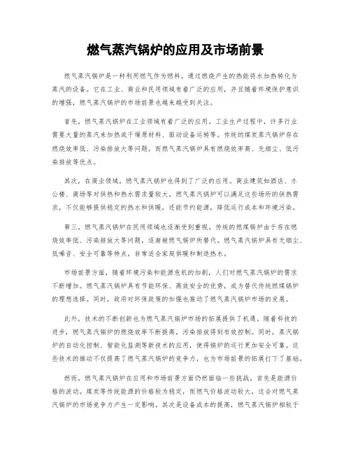 燃气蒸汽锅炉的应用及市场前景