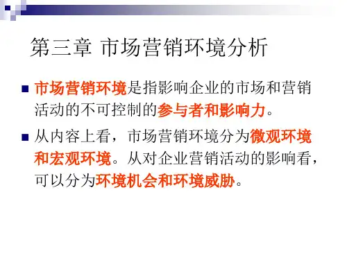 市场营销学-第三章 市场营销环境分析