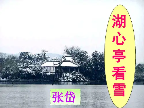 《湖心亭看雪》ppt课件
