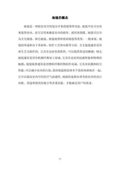 地毯的概念