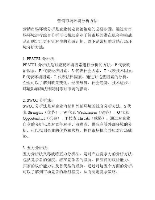 营销市场环境分析方法
