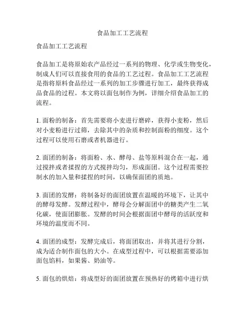 食品加工工艺流程