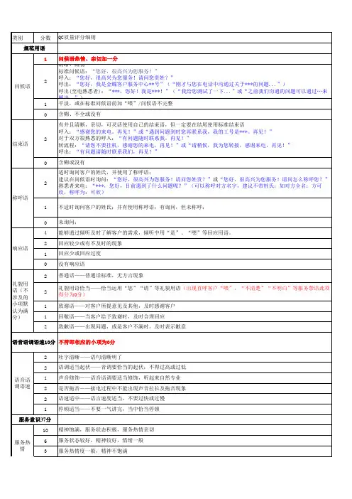 服务质量评分标准v3.1