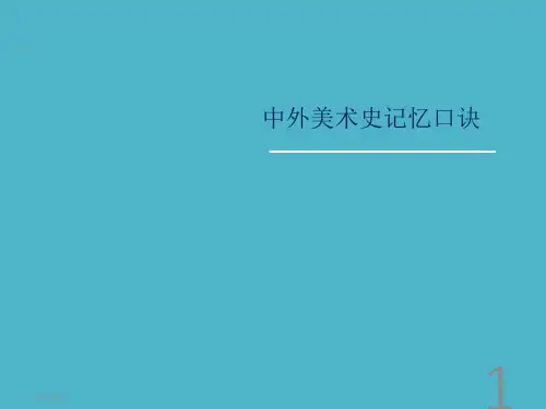 中国美术史记忆口诀