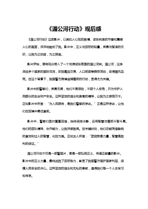 【观后感】《湄公河行动》观后感
