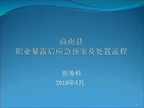 职业暴露后应急预案及处置流程PPT参考幻灯片