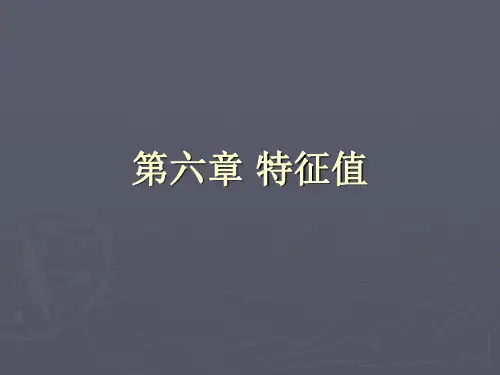 6特征值