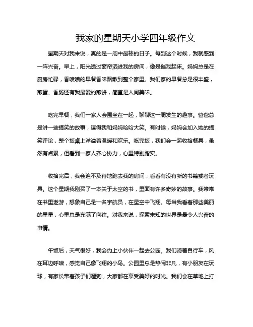 我家的星期天小学四年级作文